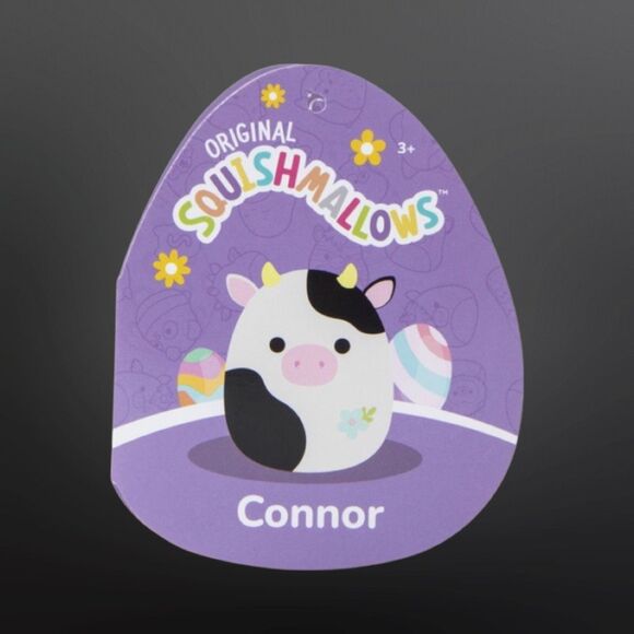 NWT Squishmallow Easter Squad 2024 Connor the Cow Shirt 4.5” - Picture 2 of 4
